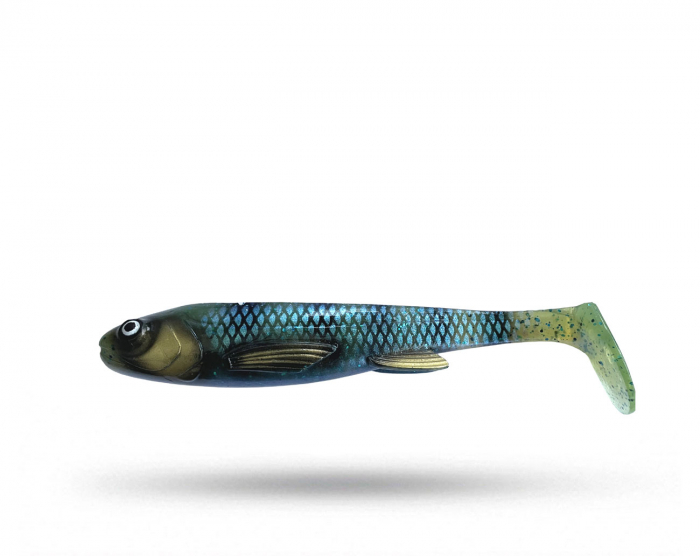 Ubait U-Shad 22 cm - Blue Oil Perch UV i gruppen Fiskedrag / Gäddjiggar hos Örebro Fiske & Outdoor AB (U-Shad 22 cm - Blue Oil P)